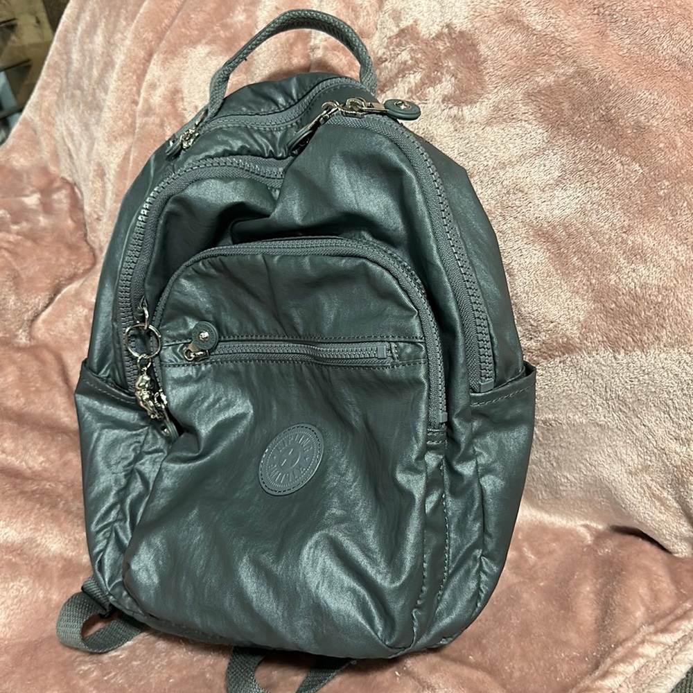 Kipling Seoul gray metallic backpack